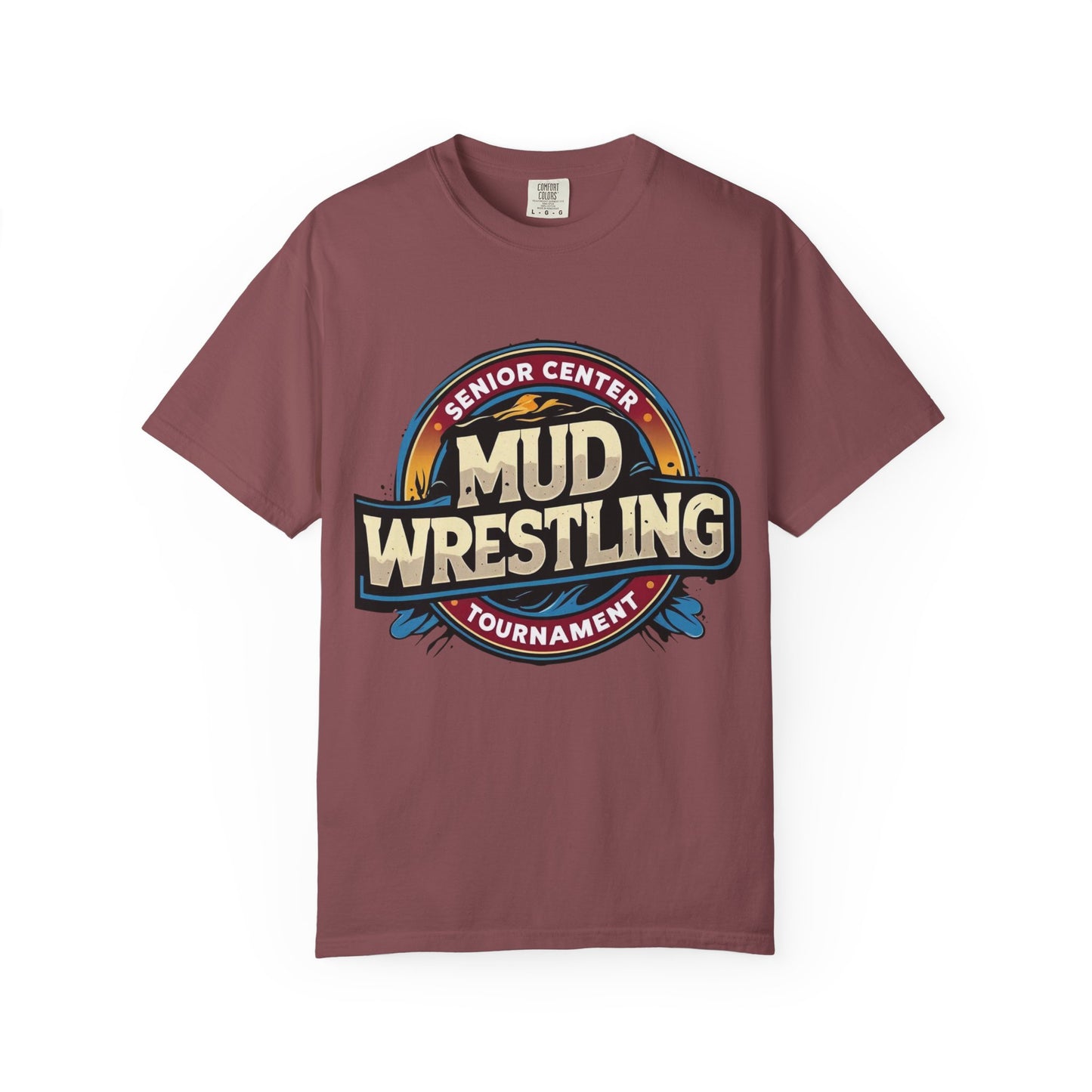 Senior Center Mud Wrestling Tournament Humorous T-Shirt