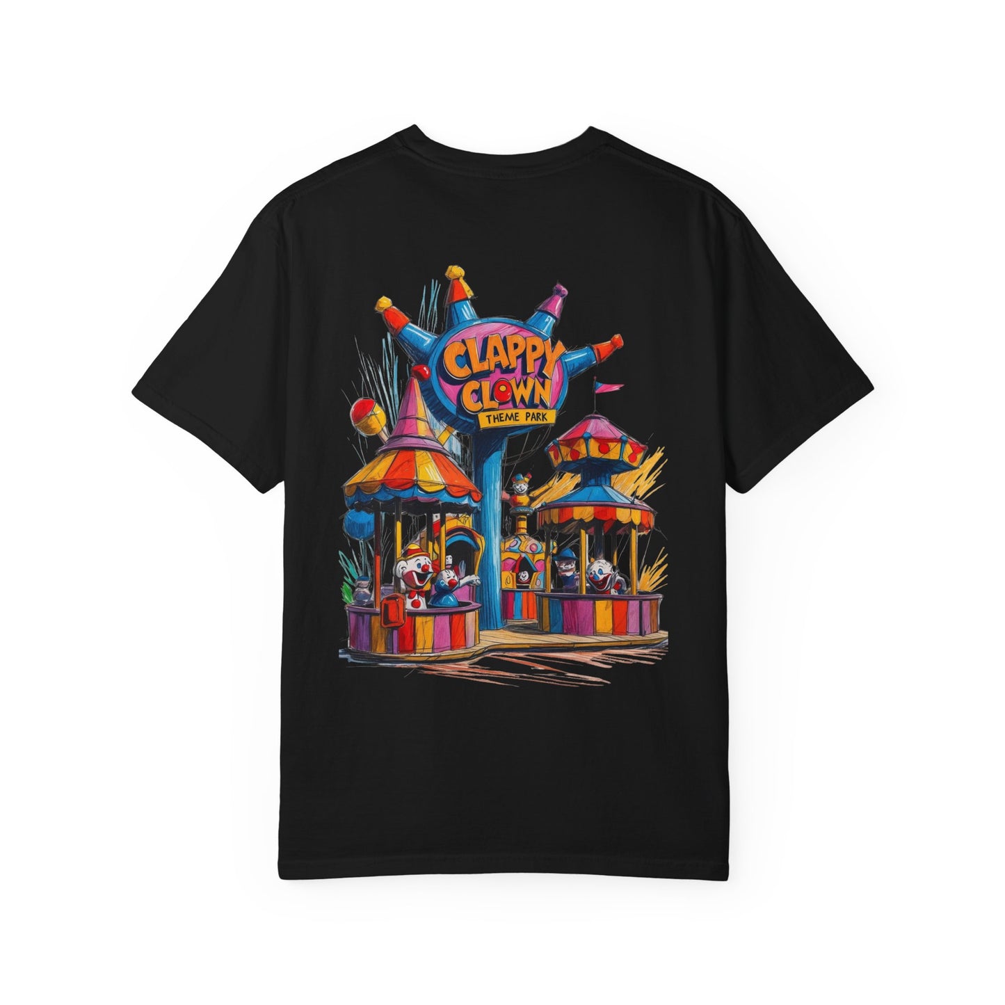 Clappy Clown Theme Park T-Shirt for Halloween