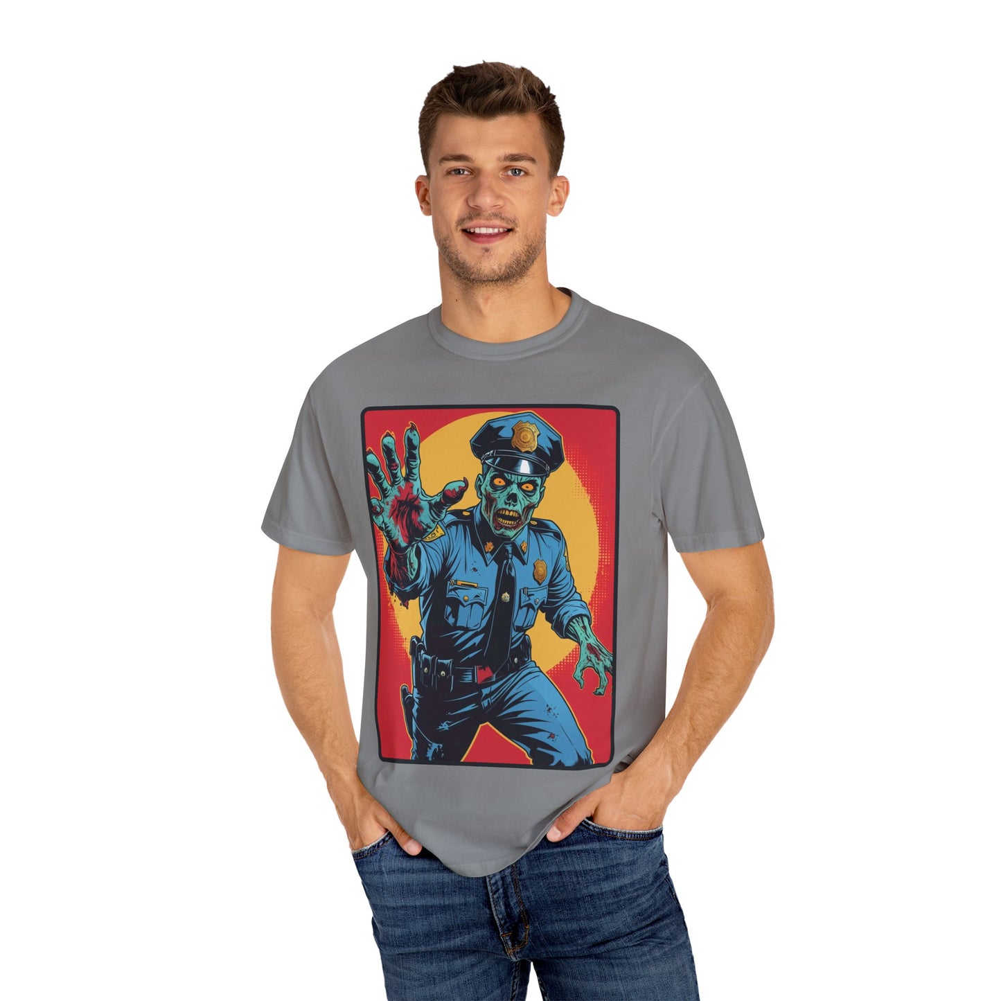 Police Officer Zombie Halloween T-Shirt - Unisex