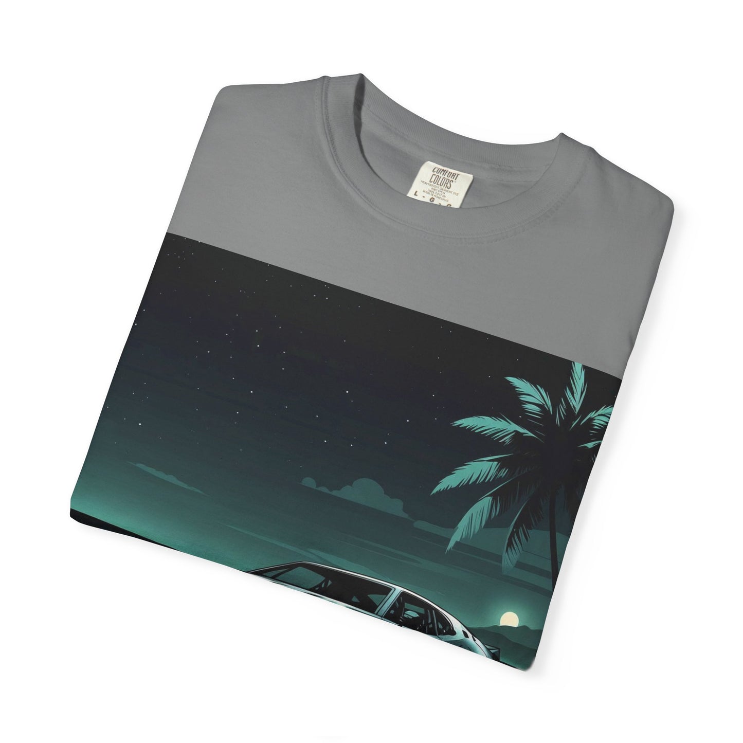 Car Driving Hawaiian Beach Night Unisex T-shirt