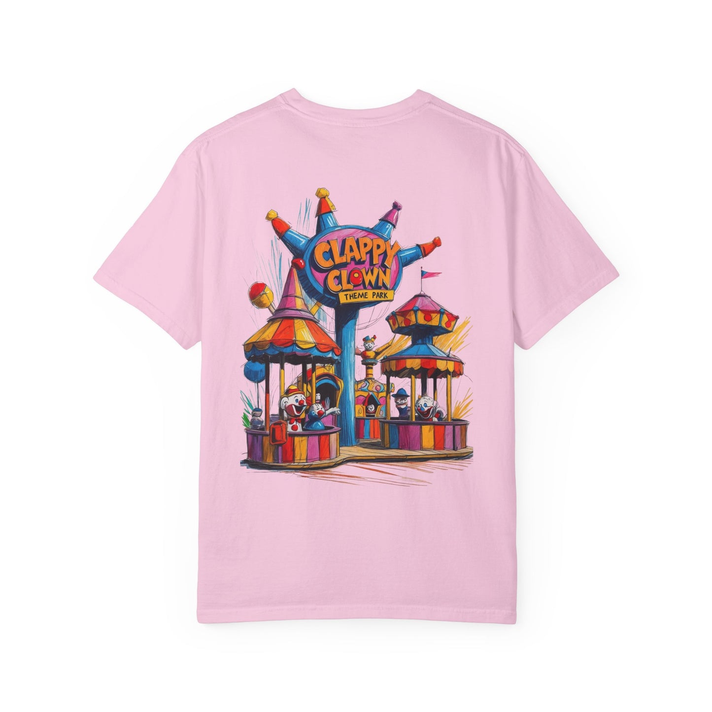 Clappy Clown Theme Park T-Shirt for Halloween