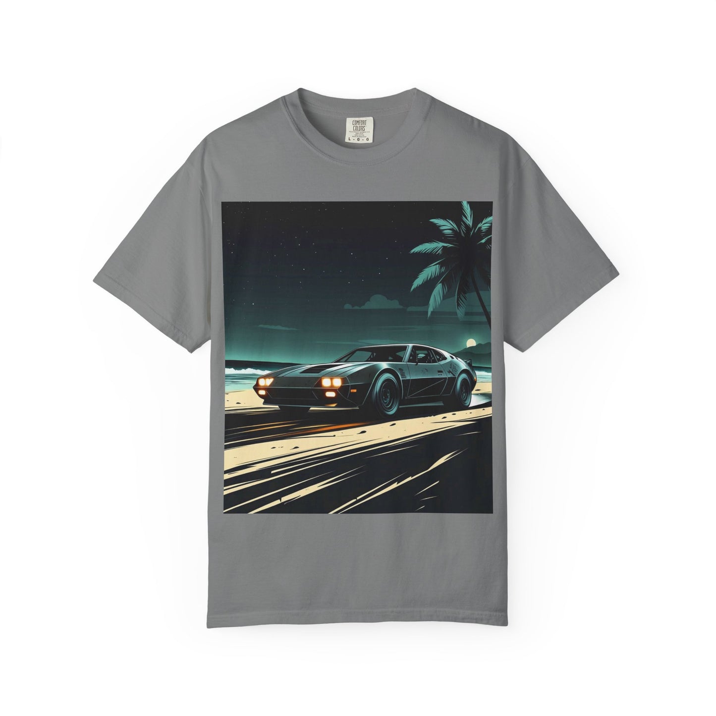 Car Driving Hawaiian Beach Night Unisex T-shirt