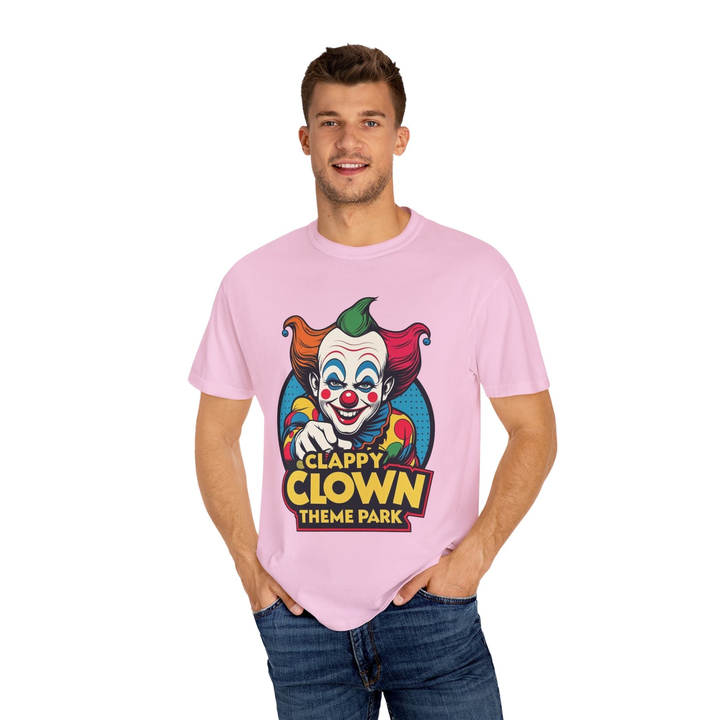Clappy Clown Theme Park T-Shirt for Halloween