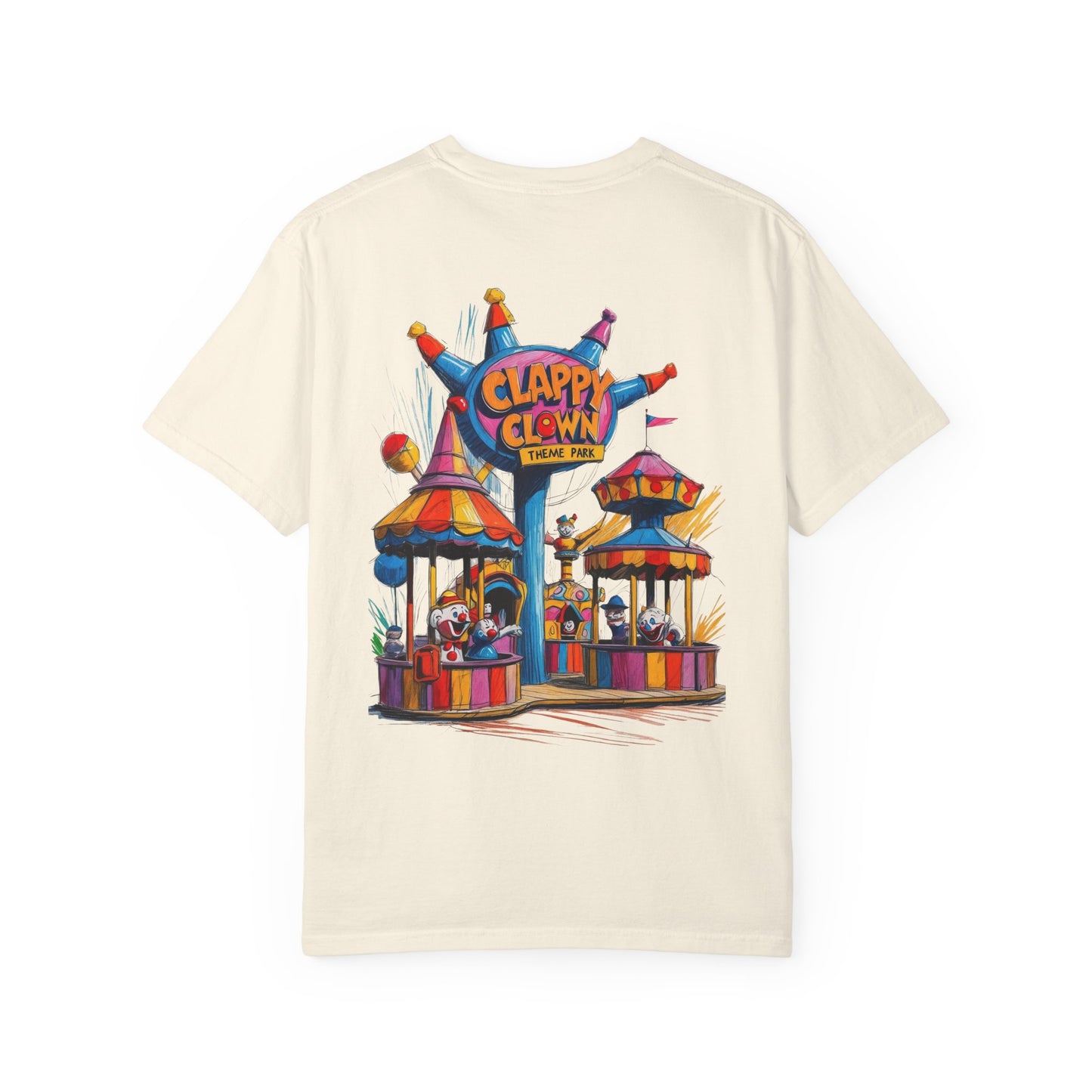 Clappy Clown Theme Park T-Shirt for Halloween