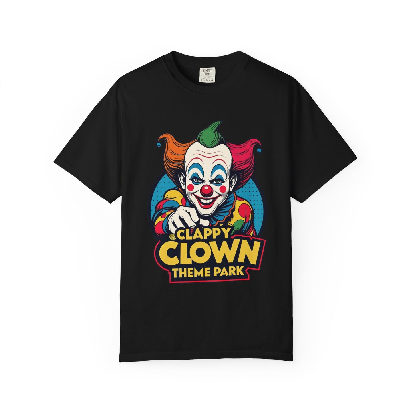 Clappy Clown Theme Park T-Shirt for Halloween