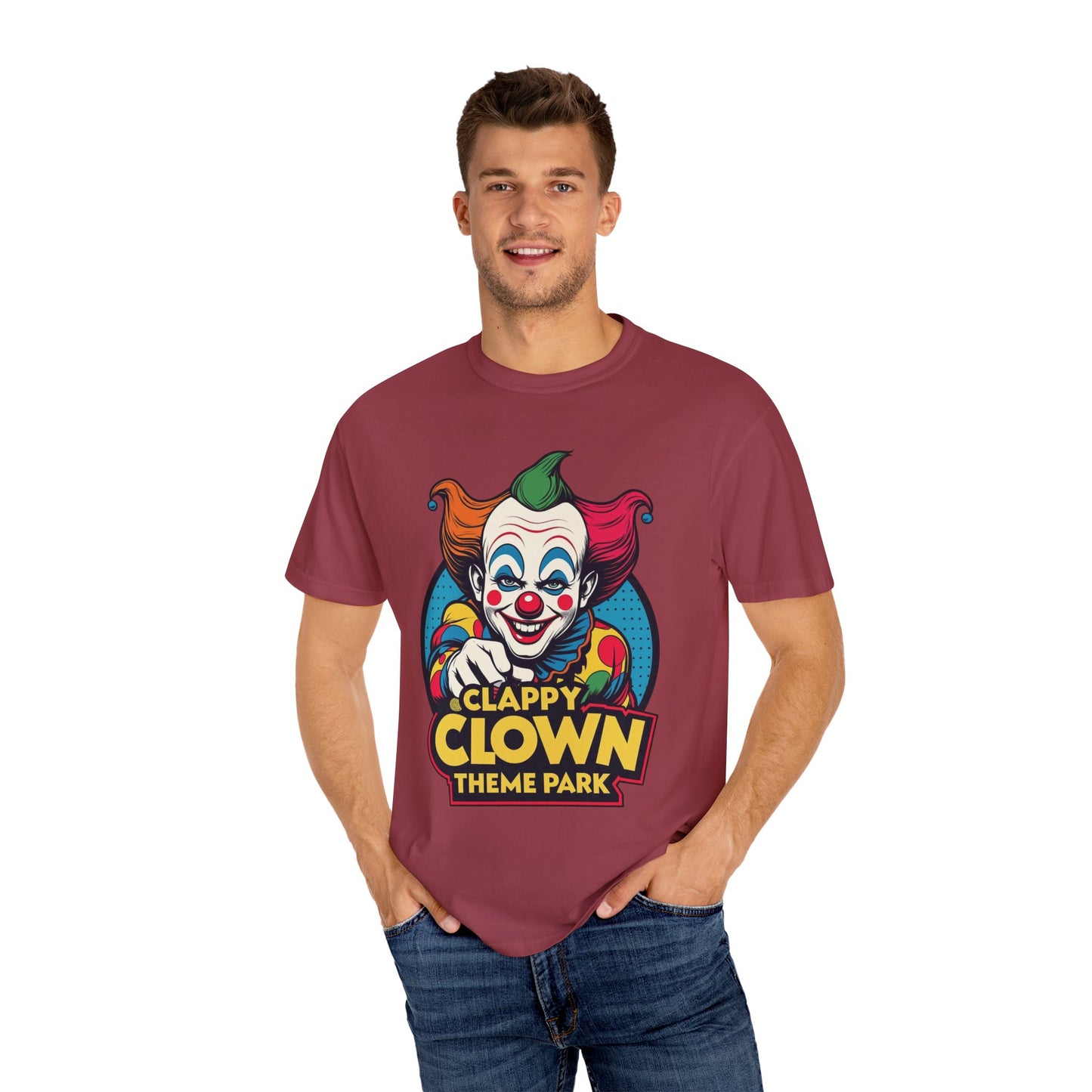 Clappy Clown Theme Park T-Shirt for Halloween