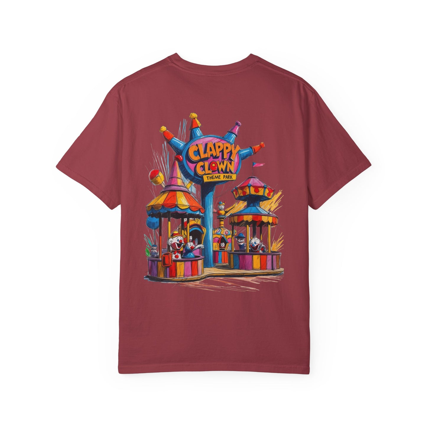 Clappy Clown Theme Park T-Shirt for Halloween