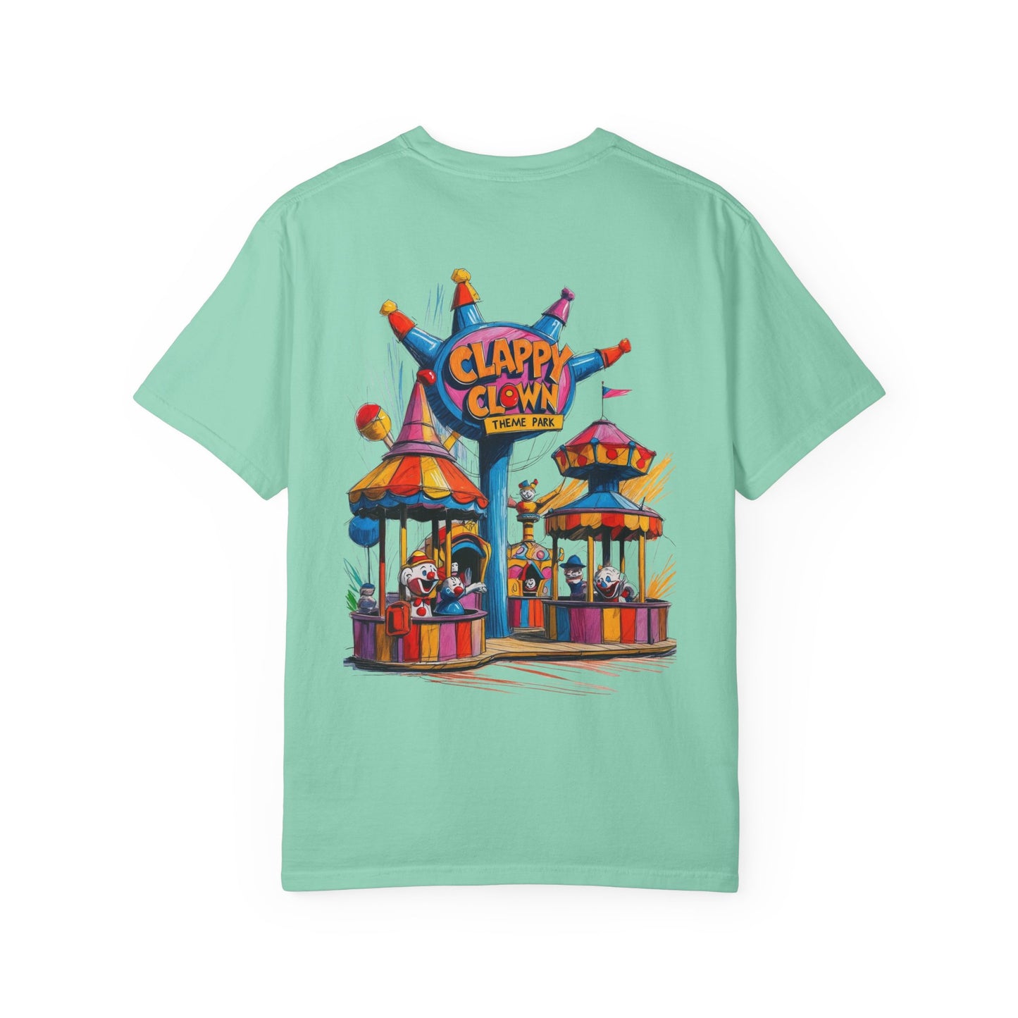 Clappy Clown Theme Park T-Shirt for Halloween