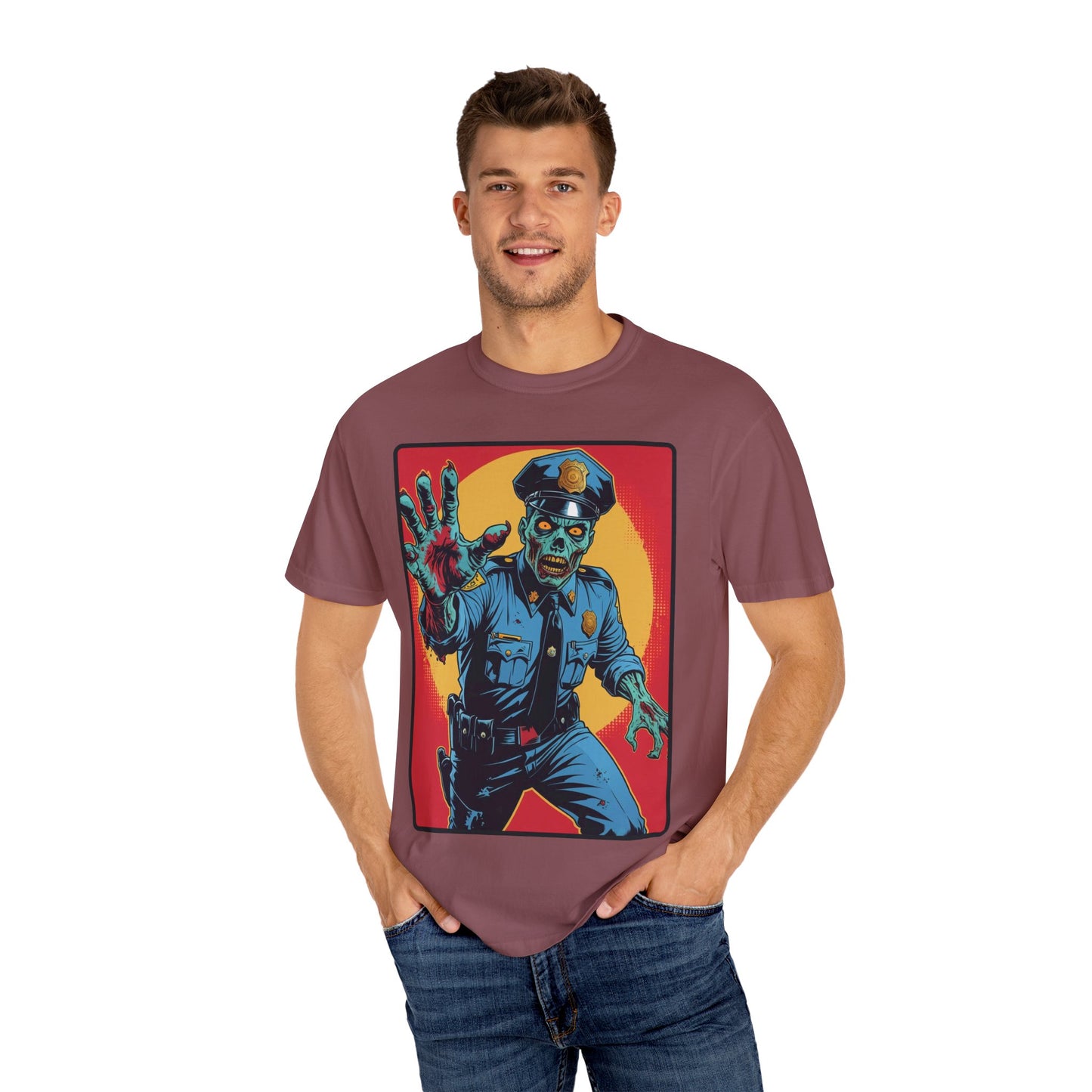 Police Officer Zombie Halloween T-Shirt - Unisex