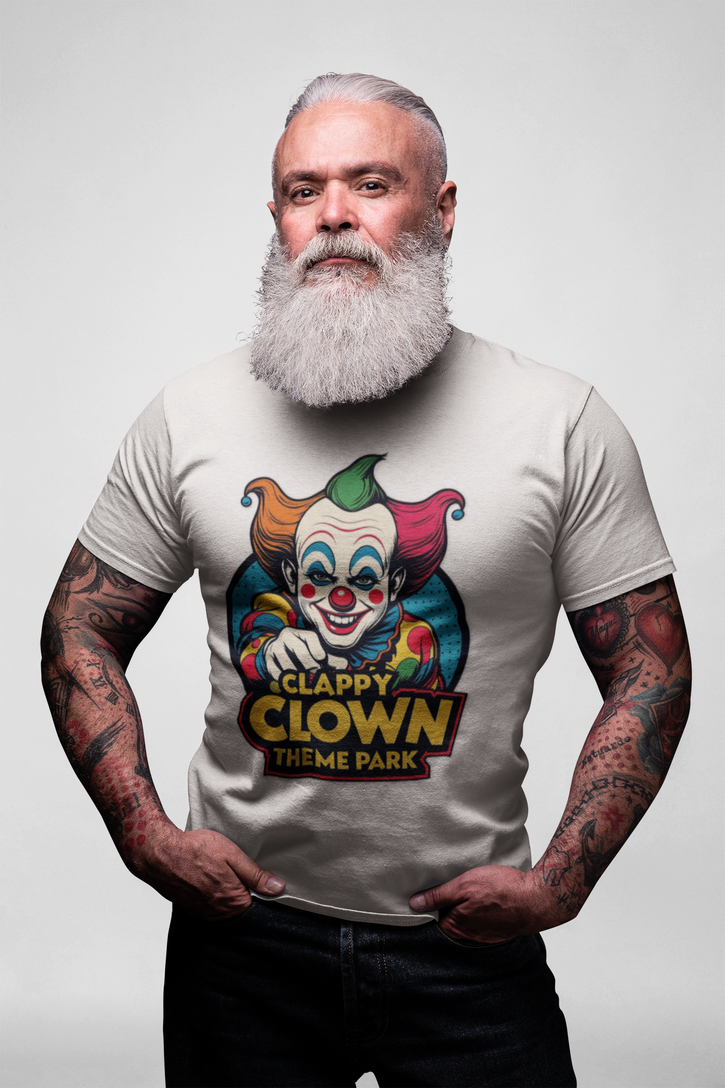 Clappy Clown Theme Park T-Shirt for Halloween