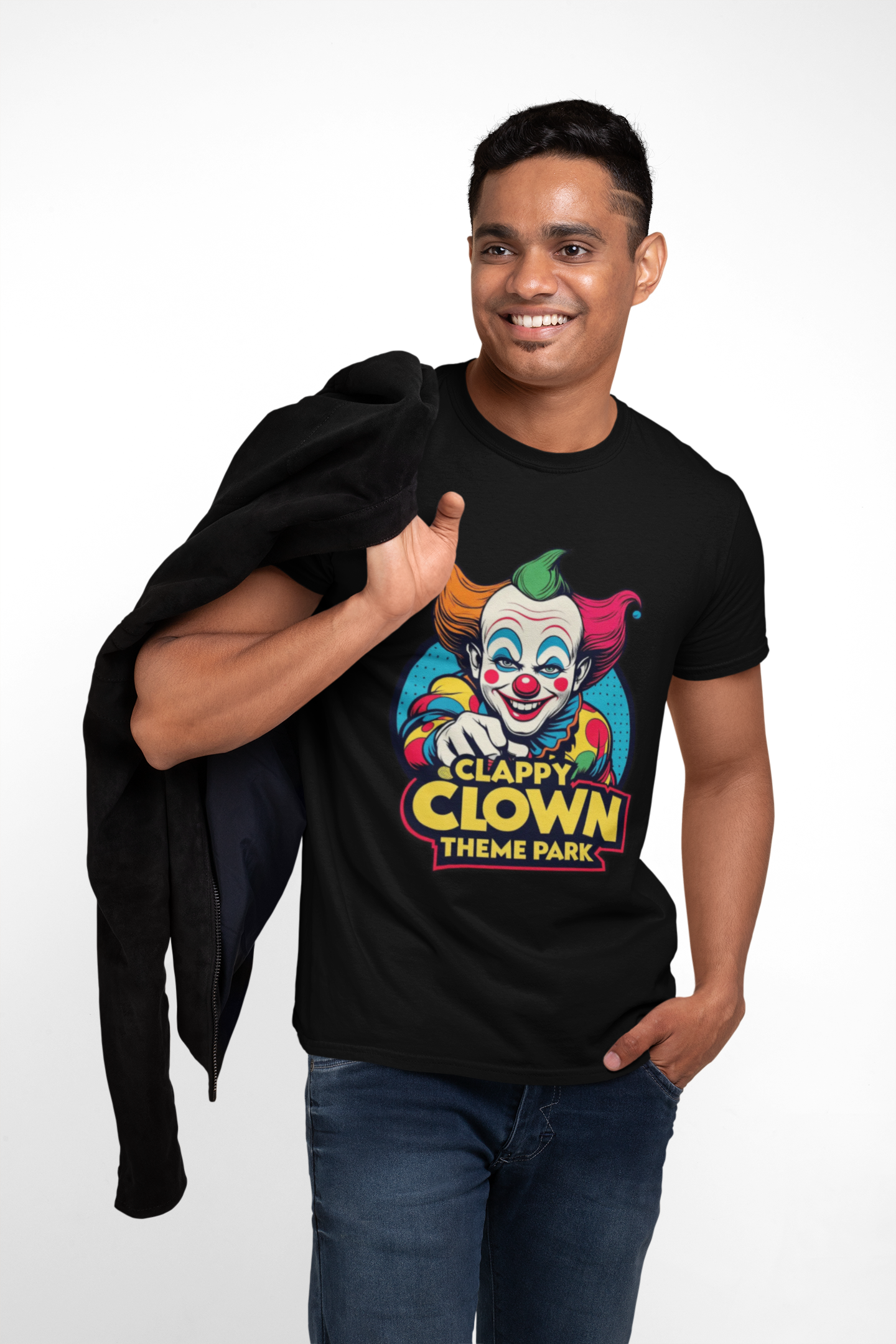 Clappy Clown Theme Park T-Shirt for Halloween