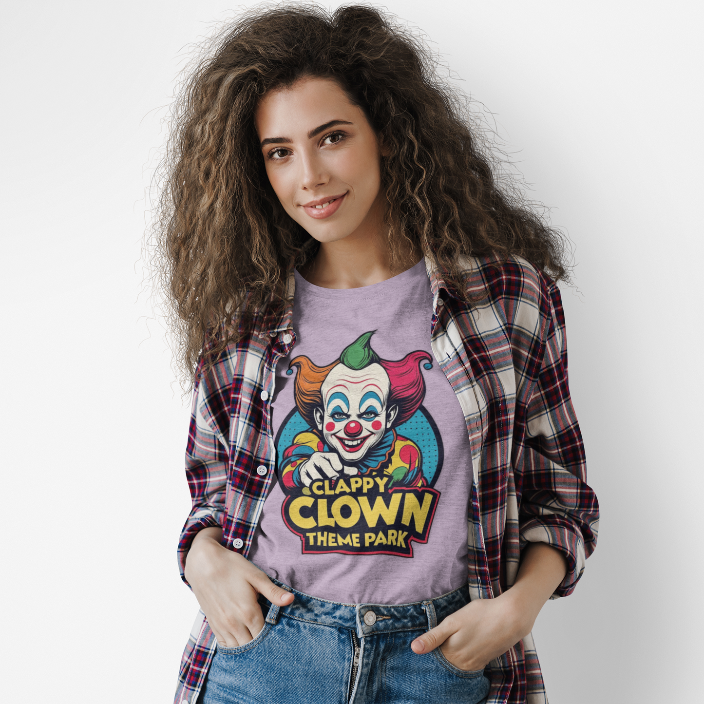 Clappy Clown Theme Park T-Shirt for Halloween