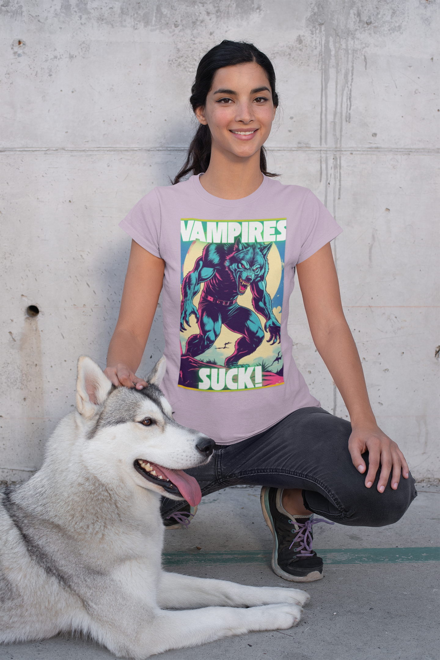 Werewolf Howling Unisex T-shirt for Halloween