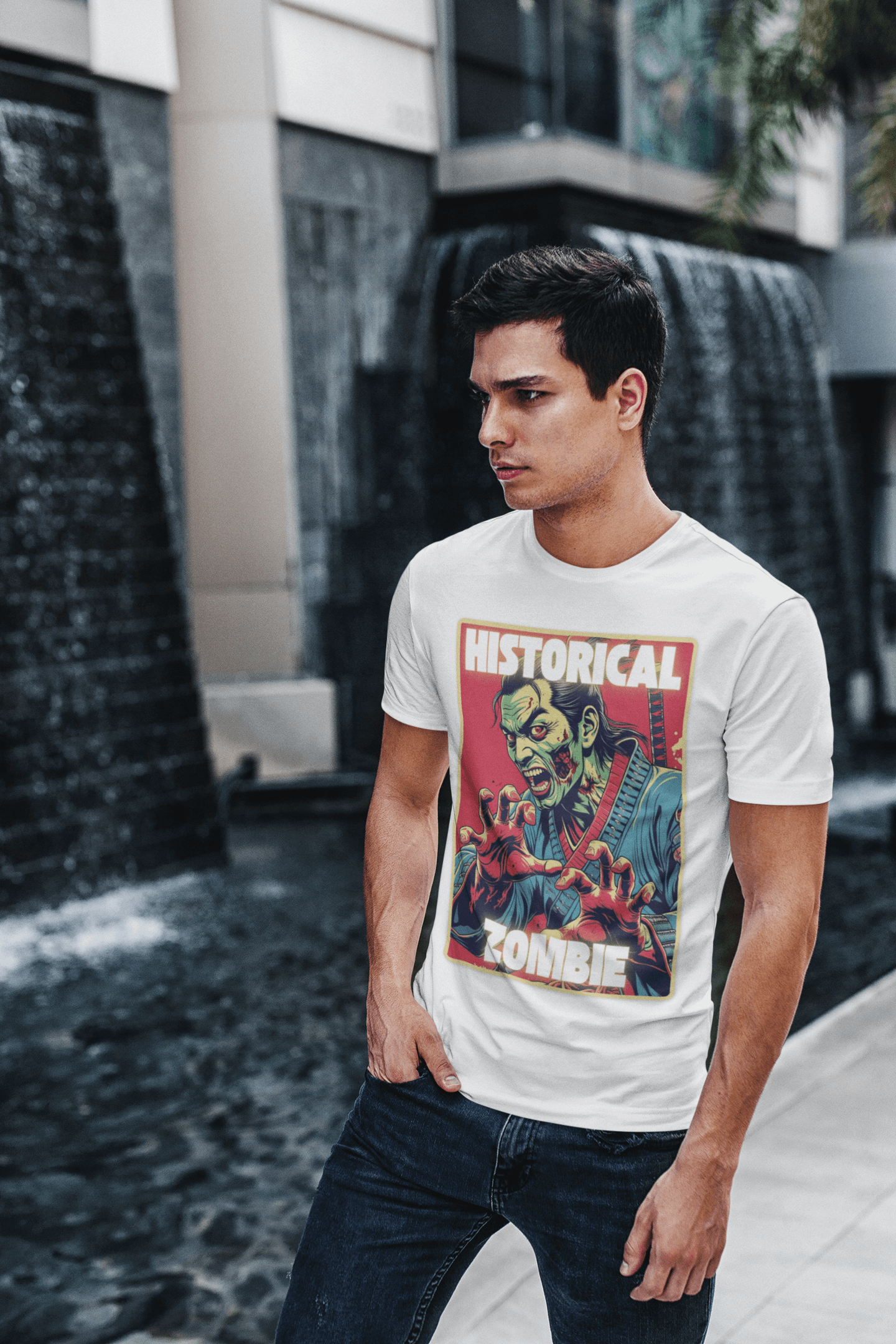 Samurai Zombie Historical Zombie T-Shirt for Halloween