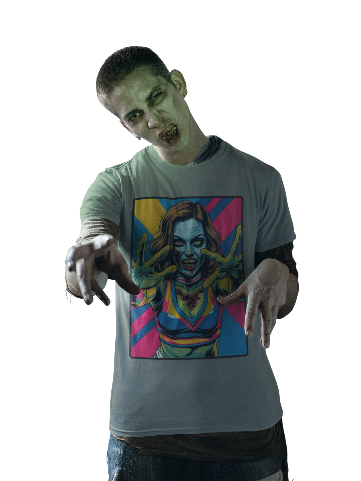 Cheerleader Zombie Halloween T-Shirt