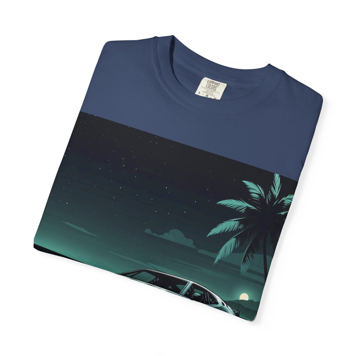 Car Driving Hawaiian Beach Night Unisex T-shirt