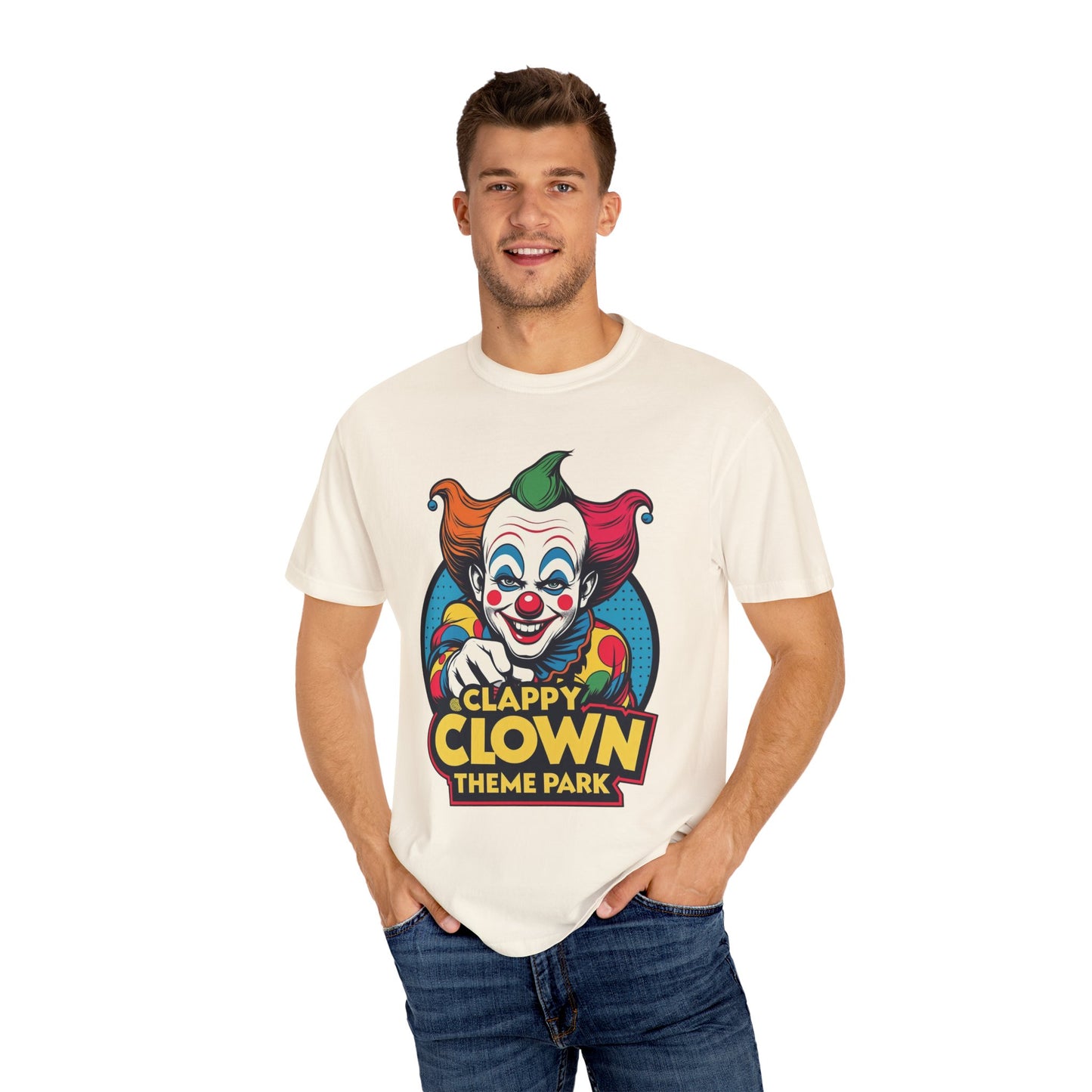 Clappy Clown Theme Park T-Shirt for Halloween