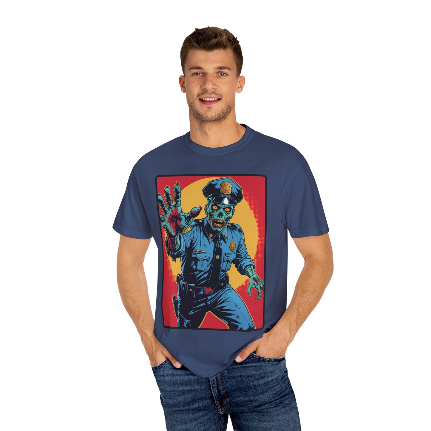 Police Officer Zombie Halloween T-Shirt - Unisex