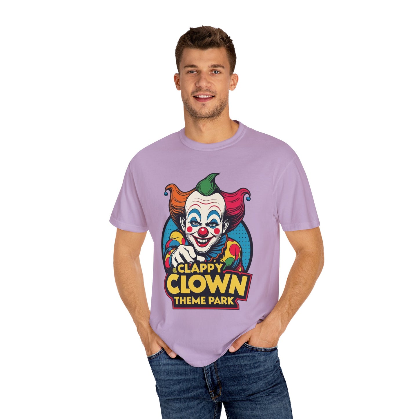 Clappy Clown Theme Park T-Shirt for Halloween