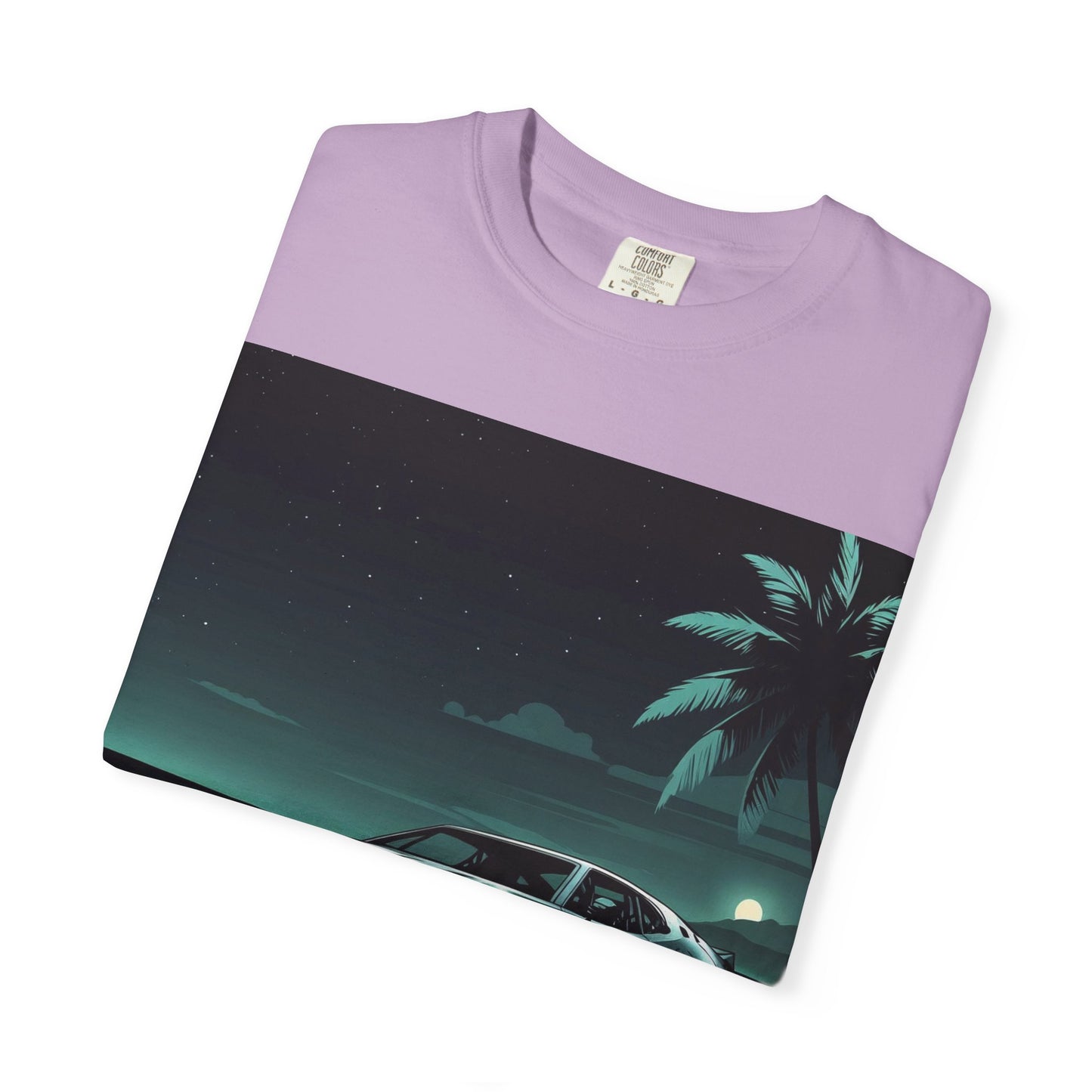 Car Driving Hawaiian Beach Night Unisex T-shirt