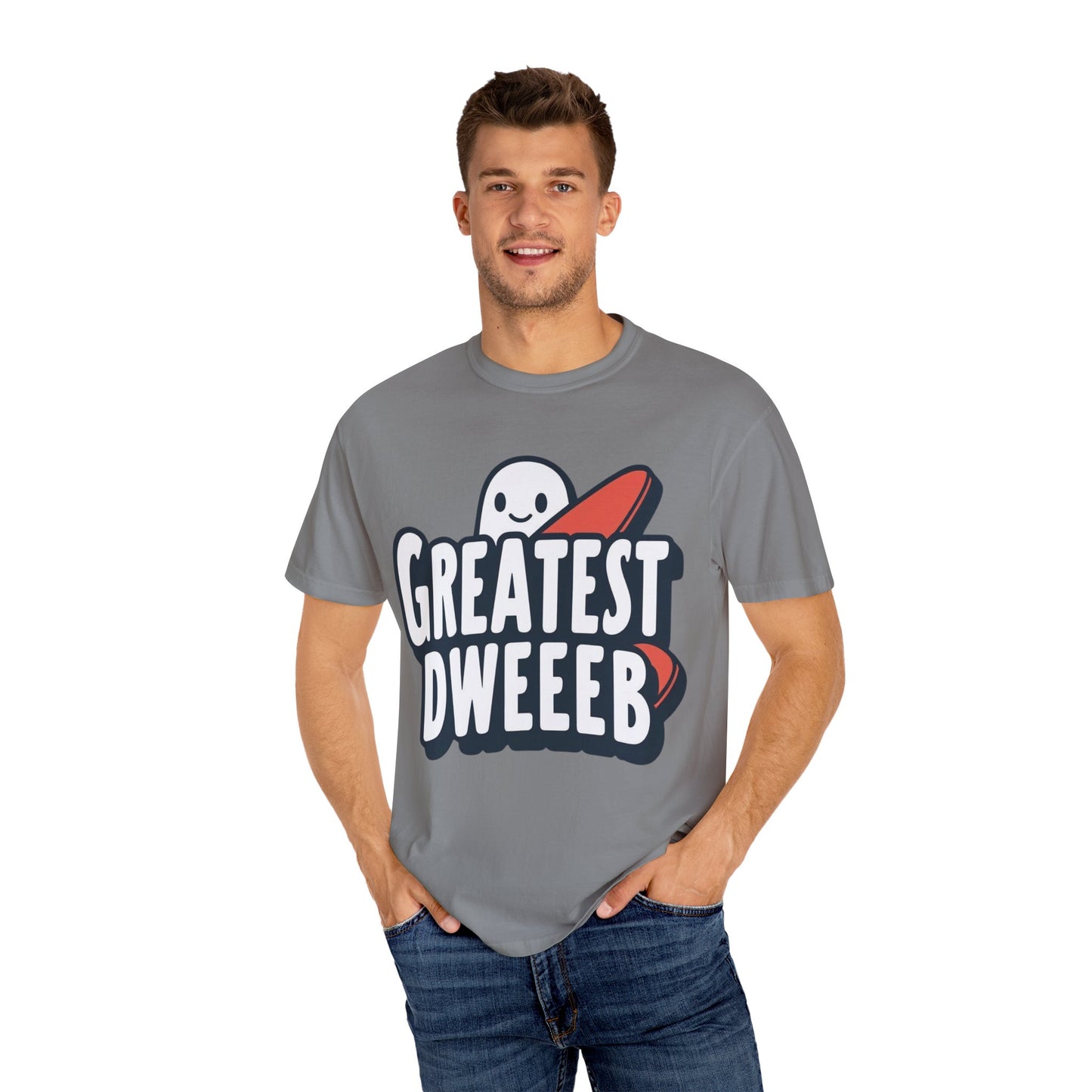 Ghostly Humor Unisex T-shirt - Greatest Dweeb Graphic Tee, Funny Gift, Casual Wear, Streetwear, Halloween Fashion