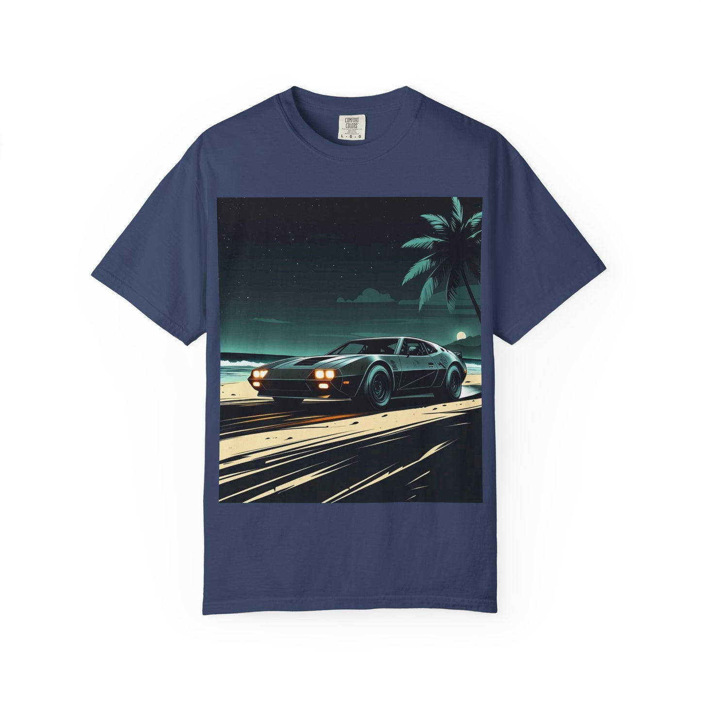 Car Driving Hawaiian Beach Night Unisex T-shirt