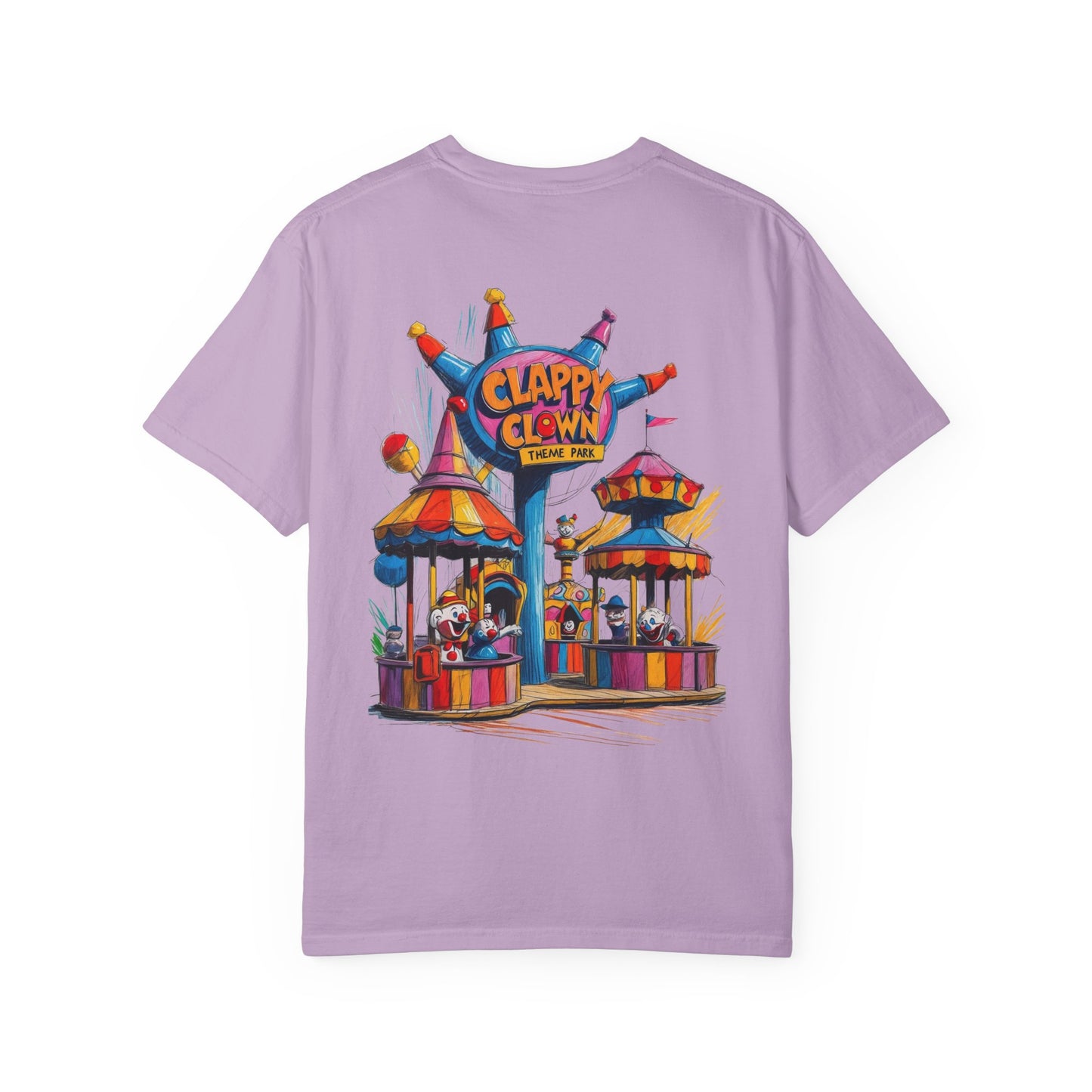 Clappy Clown Theme Park T-Shirt for Halloween