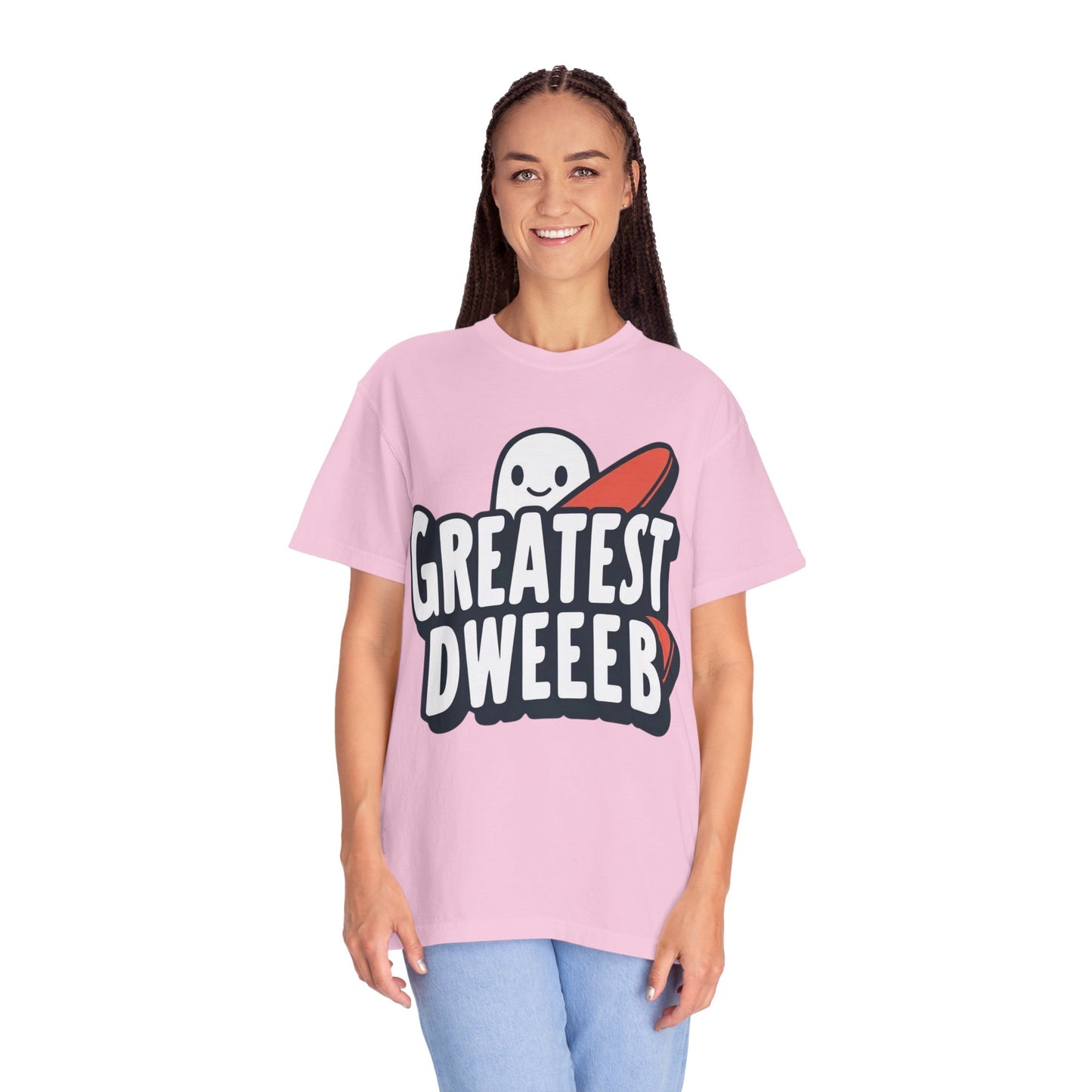 Ghostly Humor Unisex T-shirt - Greatest Dweeb Graphic Tee, Funny Gift, Casual Wear, Streetwear, Halloween Fashion