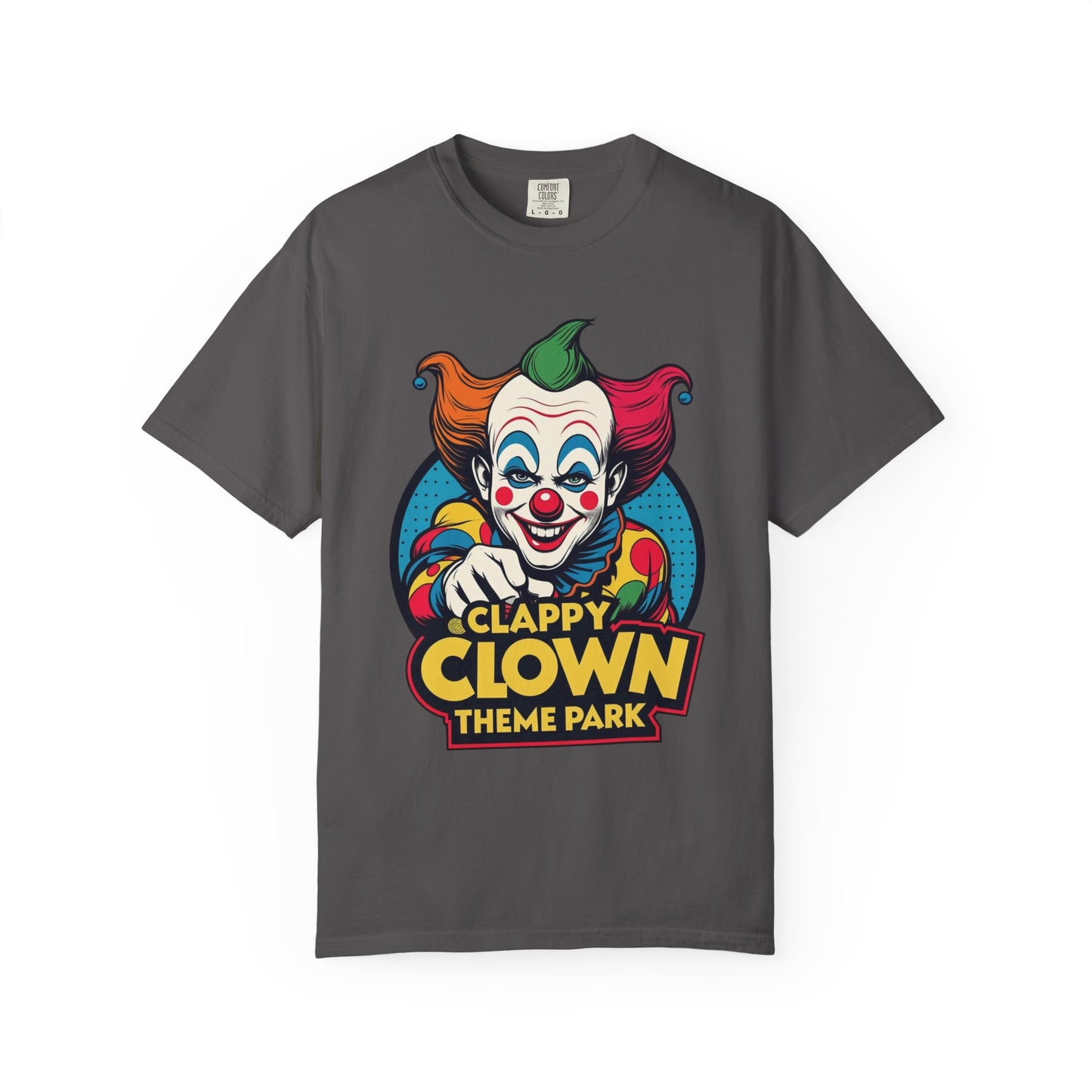Clappy Clown Theme Park T-Shirt for Halloween