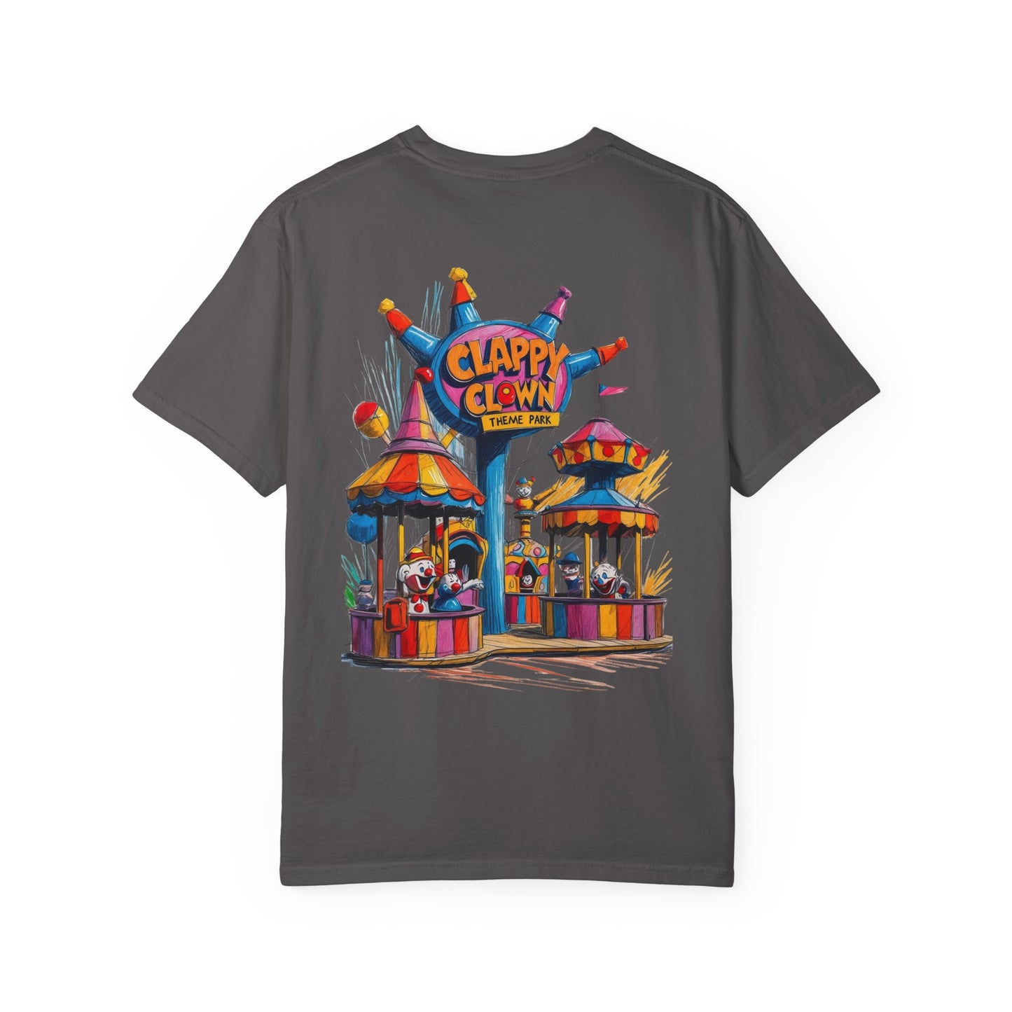 Clappy Clown Theme Park T-Shirt for Halloween