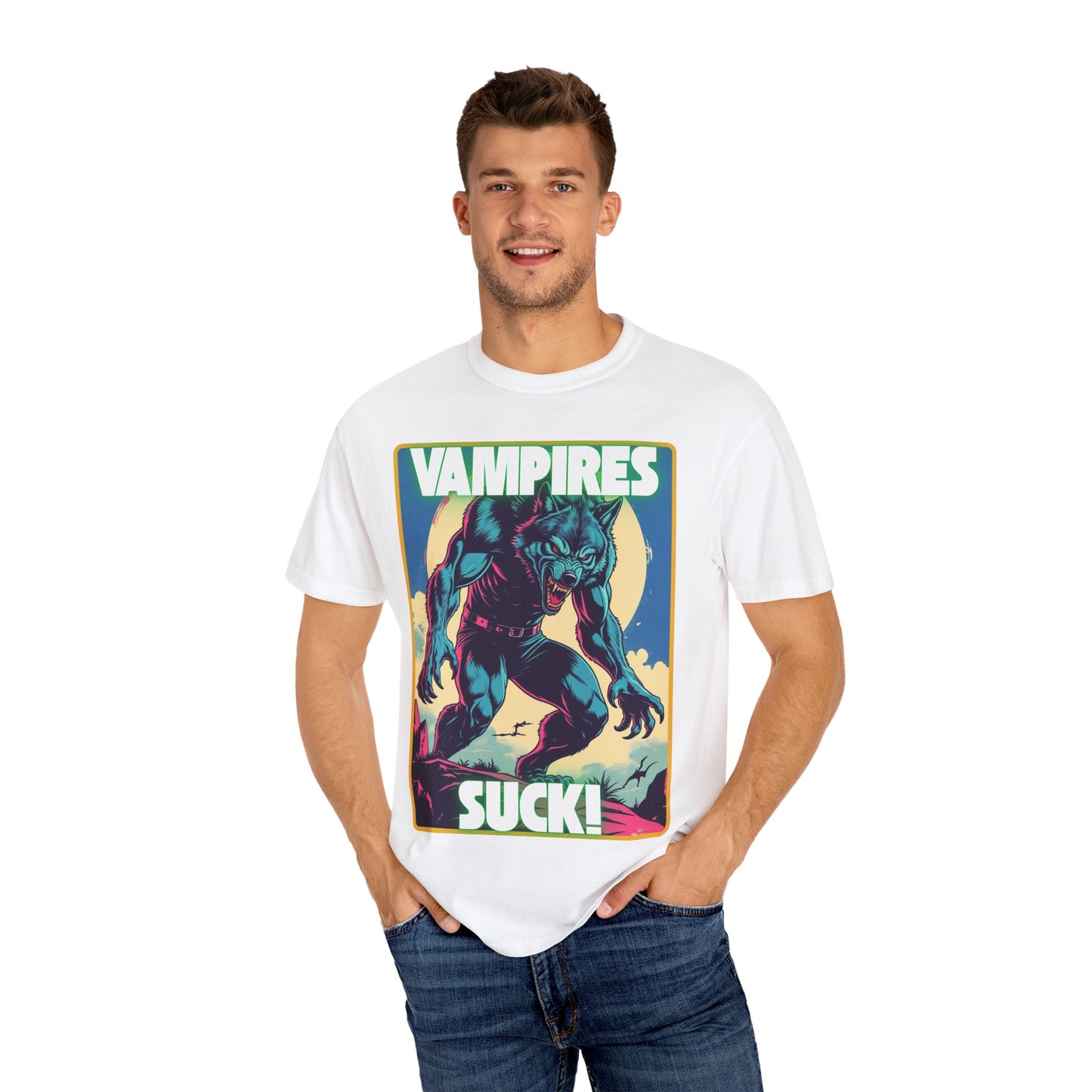 Werewolf Howling Unisex T-shirt for Halloween