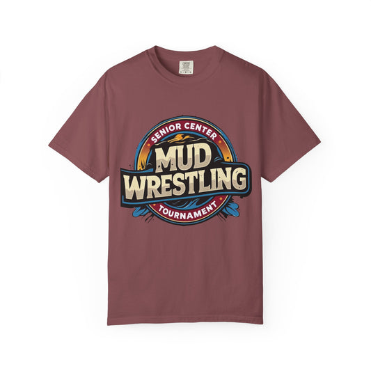 Senior Center Mud Wrestling Tournament Humorous T-Shirt