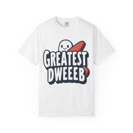 Ghostly Humor Unisex T-shirt - Greatest Dweeb Graphic Tee, Funny Gift, Casual Wear, Streetwear, Halloween Fashion