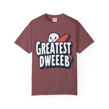 Ghostly Humor Unisex T-shirt - Greatest Dweeb Graphic Tee, Funny Gift, Casual Wear, Streetwear, Halloween Fashion