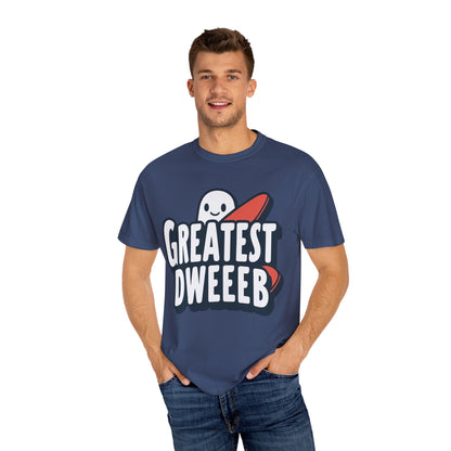 Ghostly Humor Unisex T-shirt - Greatest Dweeb Graphic Tee, Funny Gift, Casual Wear, Streetwear, Halloween Fashion