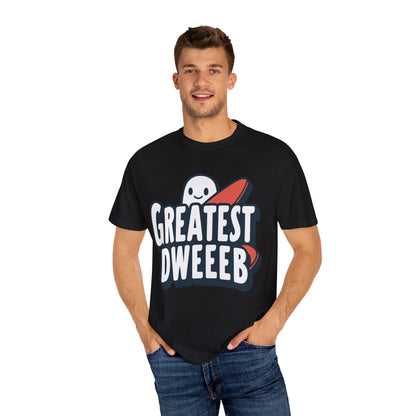 Ghostly Humor Unisex T-shirt - Greatest Dweeb Graphic Tee, Funny Gift, Casual Wear, Streetwear, Halloween Fashion