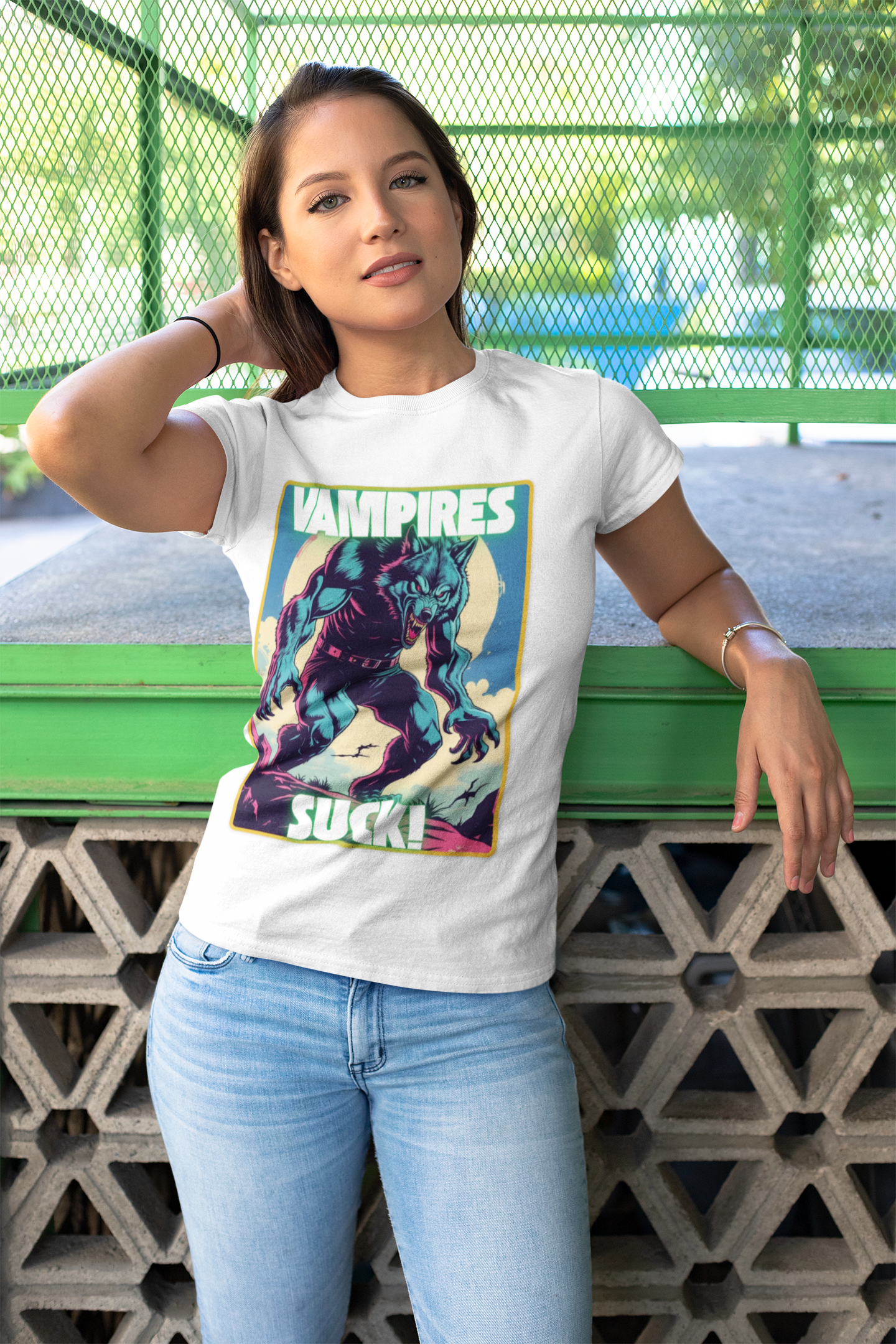 Werewolf Howling Unisex T-shirt for Halloween