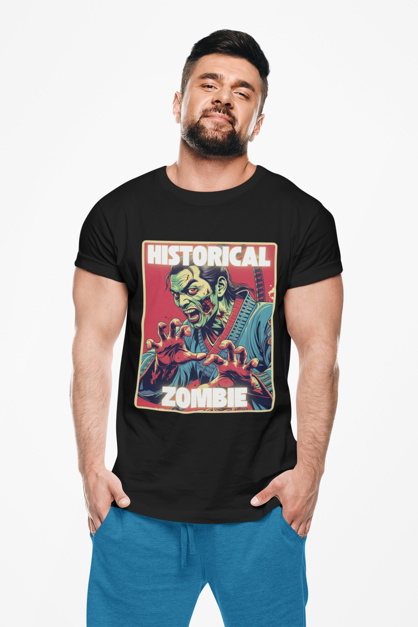 Samurai Zombie Historical Zombie T-Shirt for Halloween