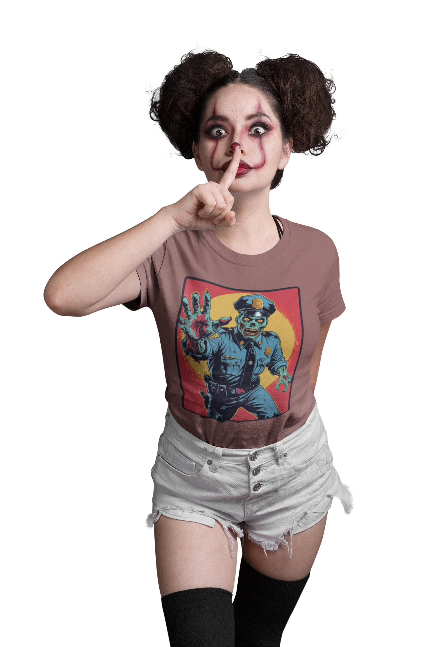 Police Officer Zombie Halloween T-Shirt - Unisex