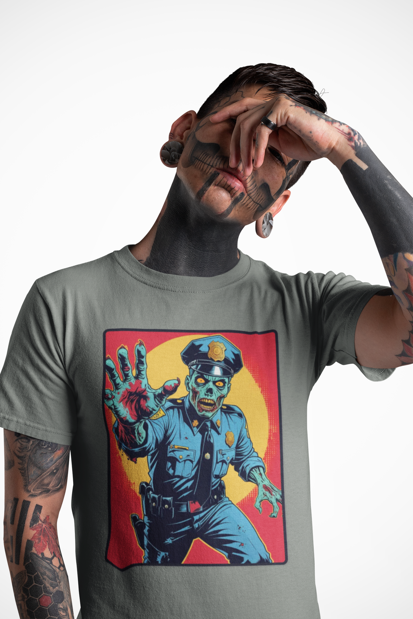 Police Officer Zombie Halloween T-Shirt - Unisex
