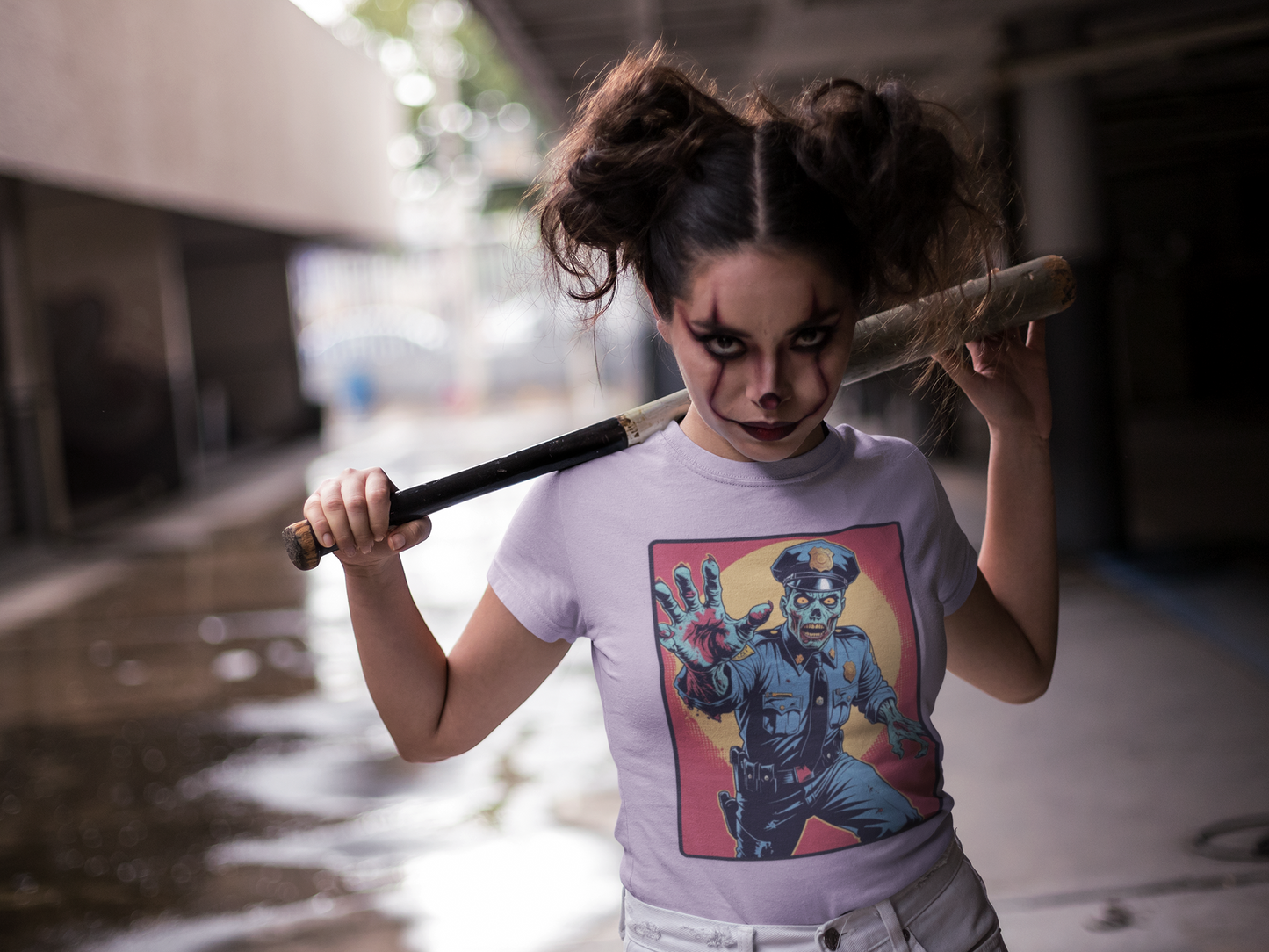 Police Officer Zombie Halloween T-Shirt - Unisex