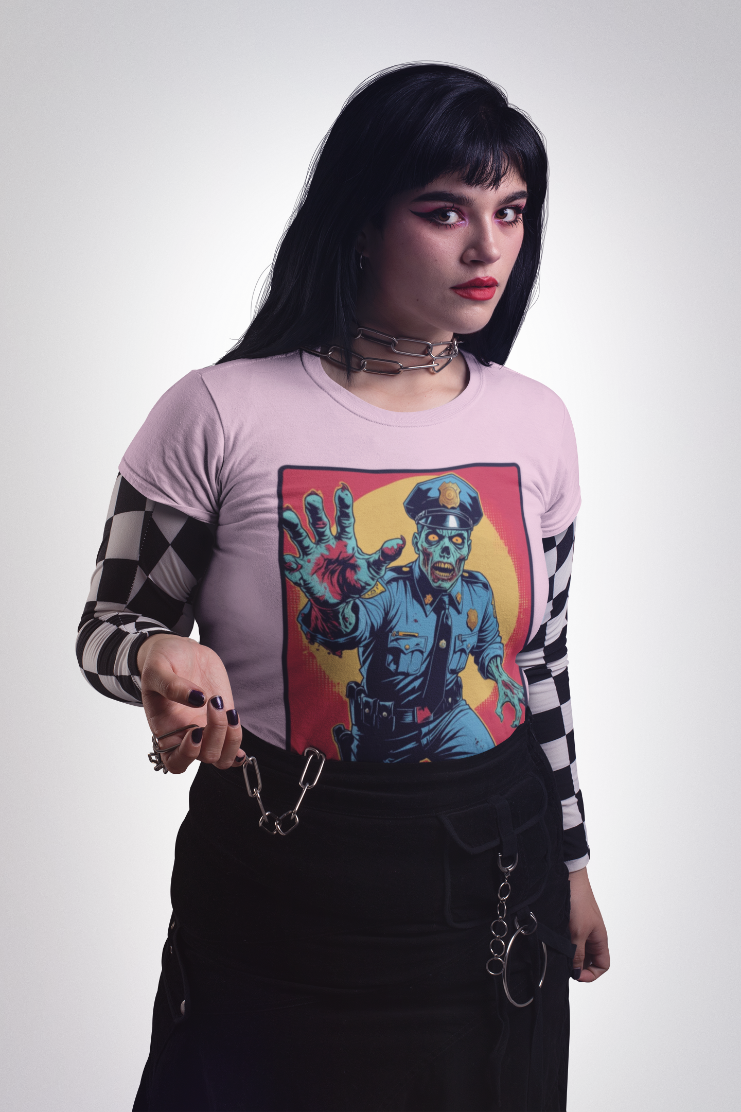 Police Officer Zombie Halloween T-Shirt - Unisex
