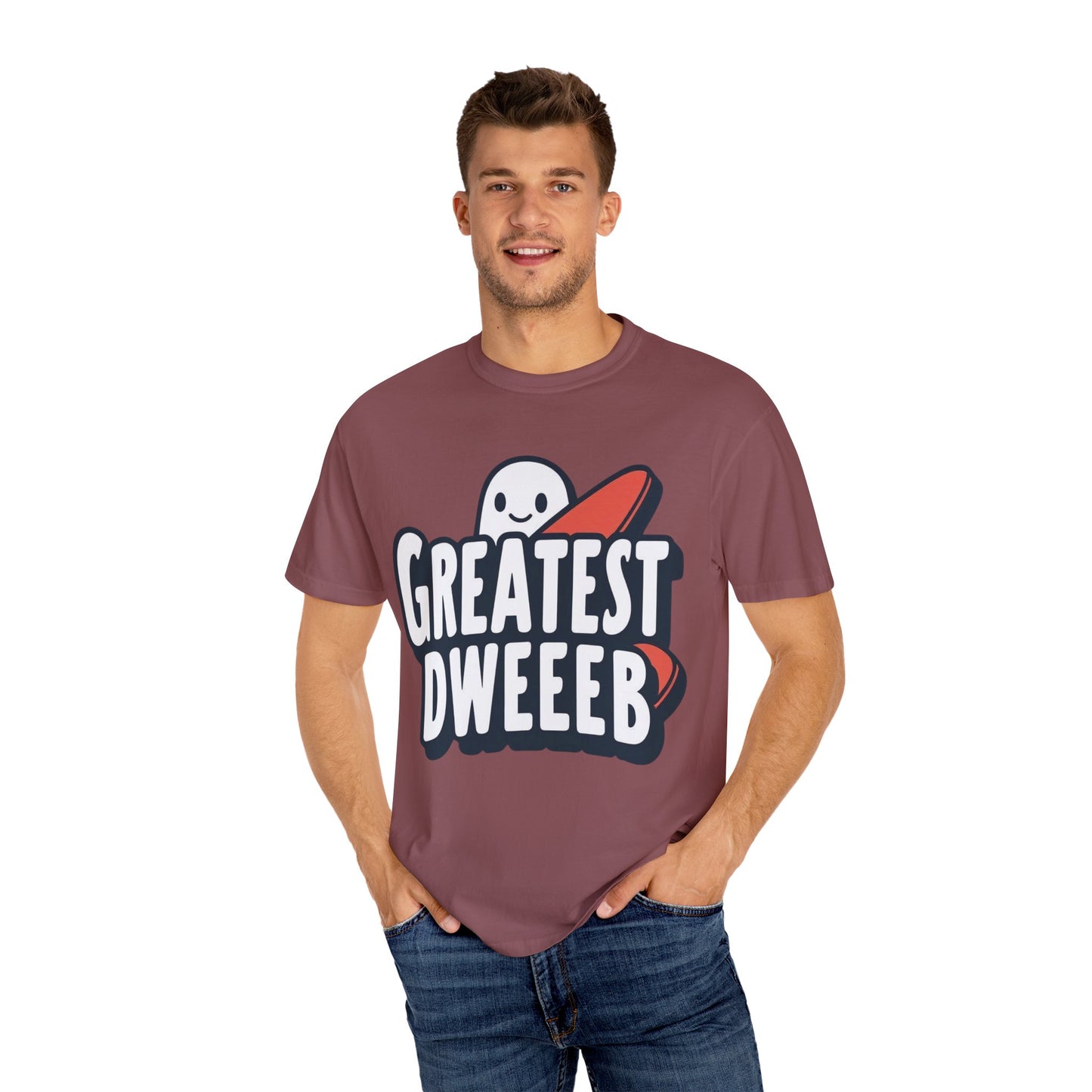 Ghostly Humor Unisex T-shirt - Greatest Dweeb Graphic Tee, Funny Gift, Casual Wear, Streetwear, Halloween Fashion