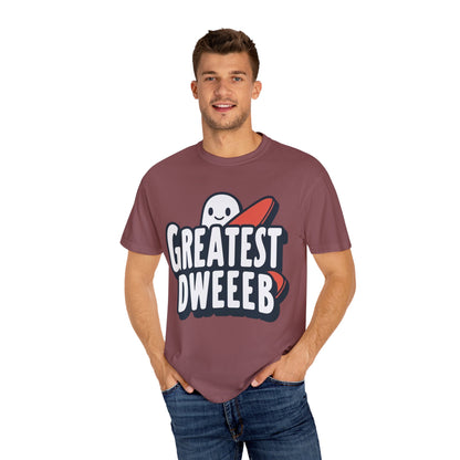 Ghostly Humor Unisex T-shirt - Greatest Dweeb Graphic Tee, Funny Gift, Casual Wear, Streetwear, Halloween Fashion