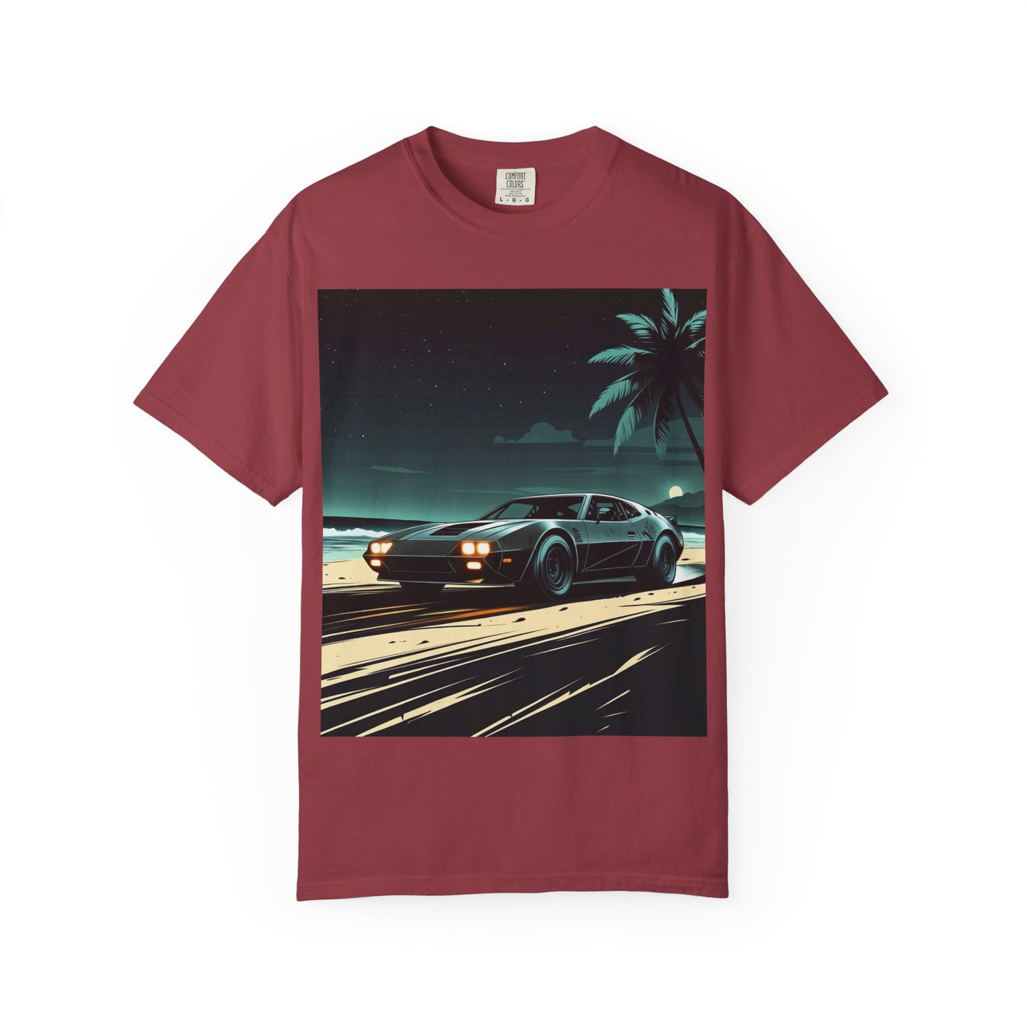 Car Driving Hawaiian Beach Night Unisex T-shirt