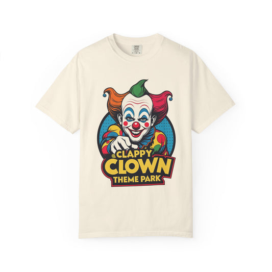 Clappy Clown Theme Park T-Shirt for Halloween